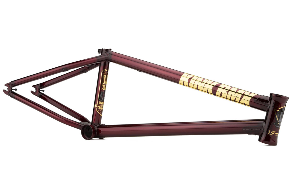 Der Contender Frame von Kink BMX in Gloss Trans Bloodsport Red