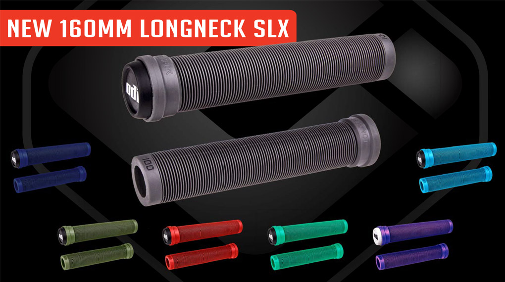 Der beste BMX-Griff ever? Der ODI Longneck SLX ist so weich wie die ODI Soft und so lang wie der ODI Longneck und verbindet damit die Vorzüge beider Griffe.