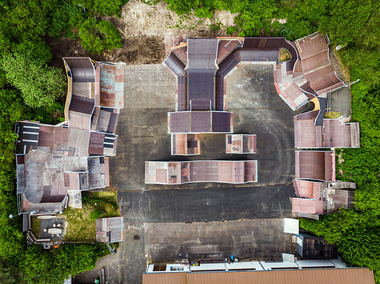 Der Skatepark Wendelstein aus der Vogelperspektive