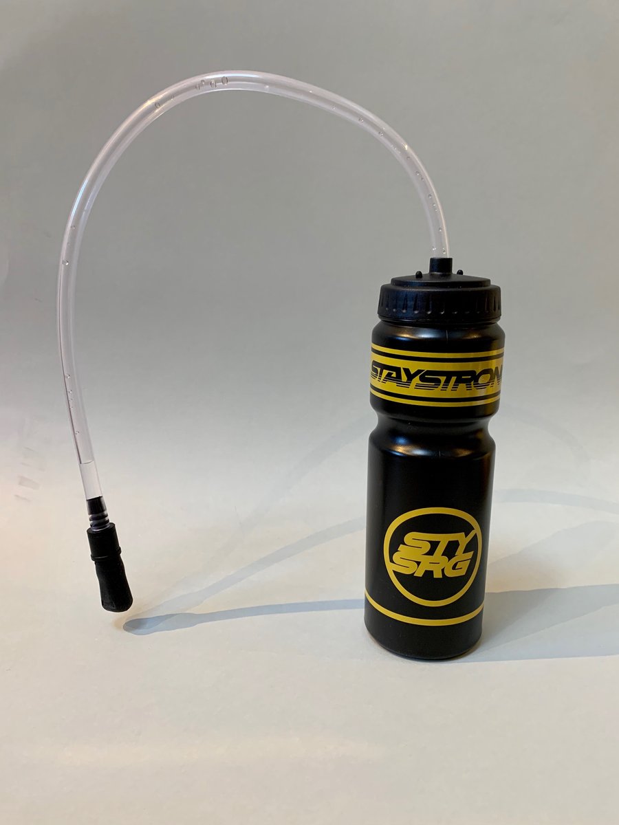Stay Strong Trinkflasche mit Strohhalm 750 ml spülmaschinenfest extra langer Trinkhalm wiederverschließbar