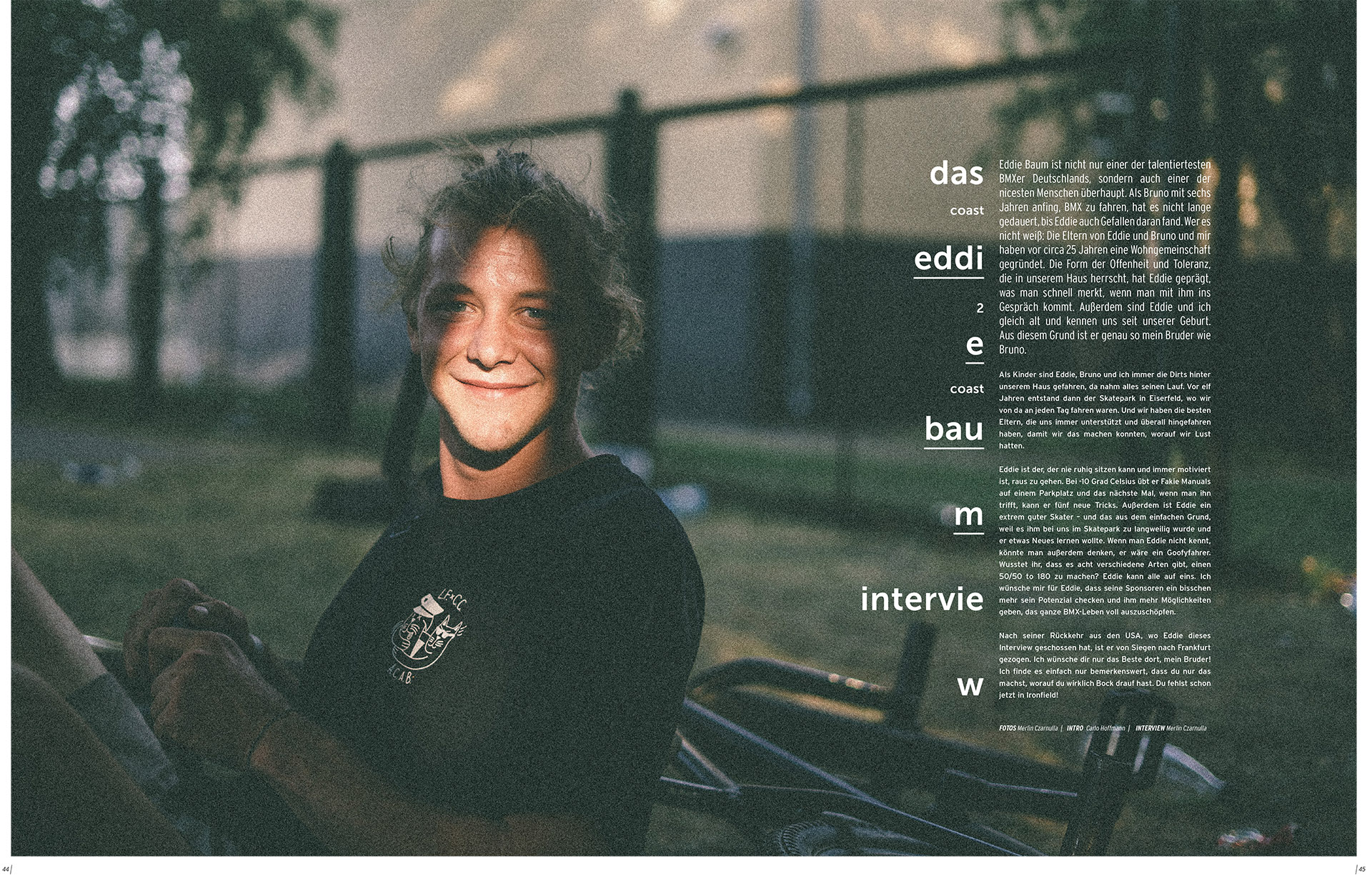 Eddie Baum Interview in freedombmx Ausgabe 124