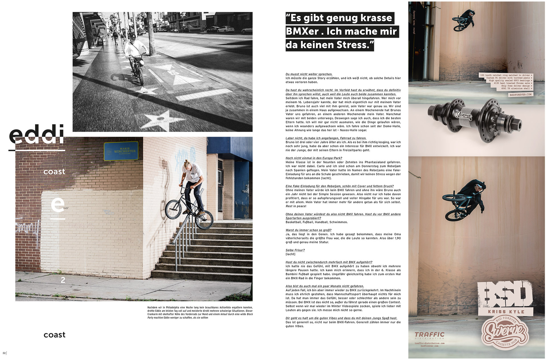 Eddie Baum Interview in freedombmx Ausgabe 124