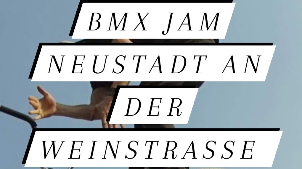 Am 1. August 2020 findet ein BMX-Jam im Skatepark auf dem Abenteuerspielplatz an der Robert-Stolz-Straße in Neustadt an der Weinstraße statt.