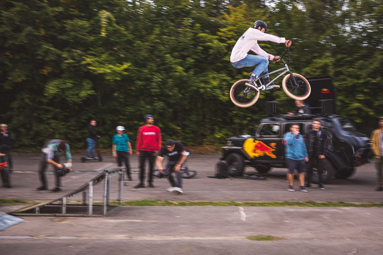 Der Absprung beim Weitsprungcontest war übrigens die erste Rampe, die es auf dem Schlachthof gab