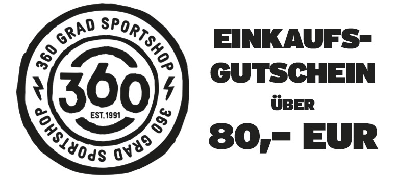 1 x Einkaufsgutschein über 80 EUR von 360 Grad Sportshop