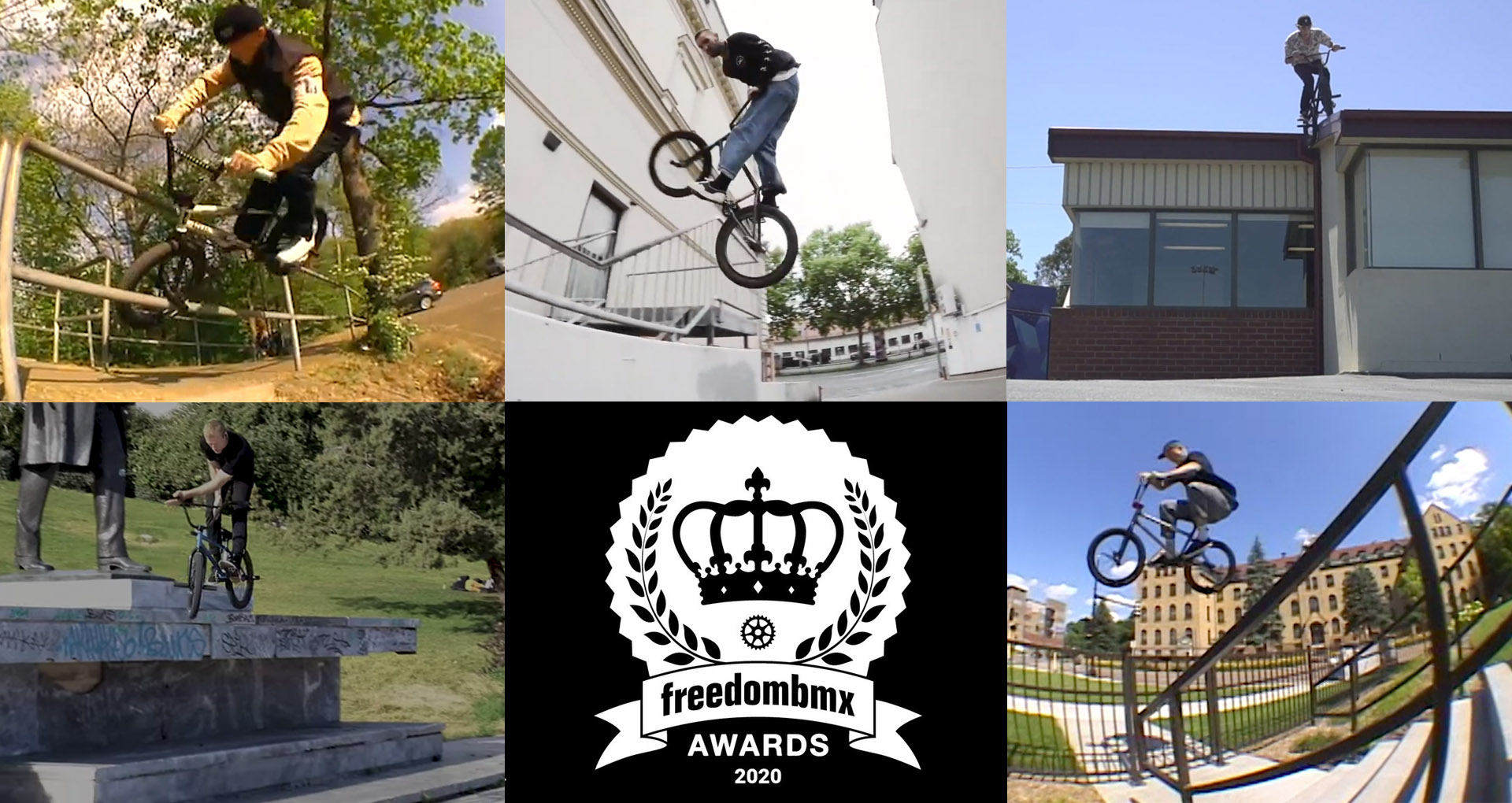 Im Rahmen der freedombmx Awards 2020 küren wir unter anderem den besten deutschen Videopart des Jahres. Hier sind alle nominierten Edits auf einen Blick.