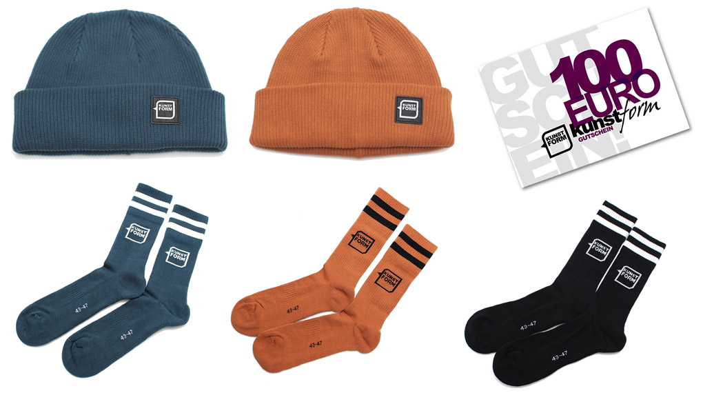 Adventsverlosung 2020, Teil 2: Gewinne einen Einkaufsgutschein + alle drei Farben der neuen Hoodies, Beanies und Socken vom kunstform BMX Shop.