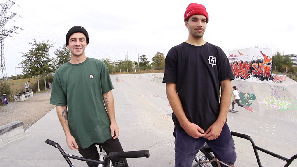 Für diese Folge von "Two Dudes, One Day" haben sich die kunstform-Fahrer Robin Kachfi und Justin Rudd den Skatepark in Mannheim-Schönau vorgeknöpft.