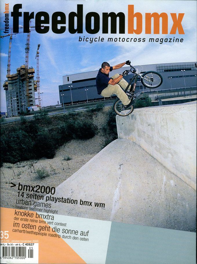 Der 2. Streich: Fufanu in Wien während der "Kralle 5"-Tour (freedombmx Ausgabe 35, Oktober/November 2000)