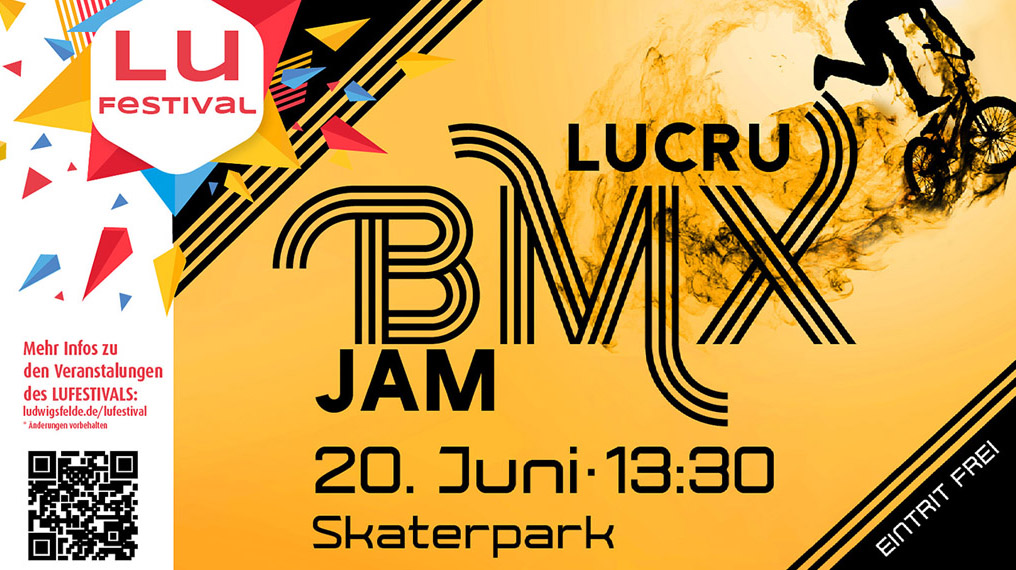 Am Sonntag, dem 20. Juni 2021 steigt im Skatepark Ludwigsfelde der LuCruBMXJam2021. Hier erfährst du mehr.