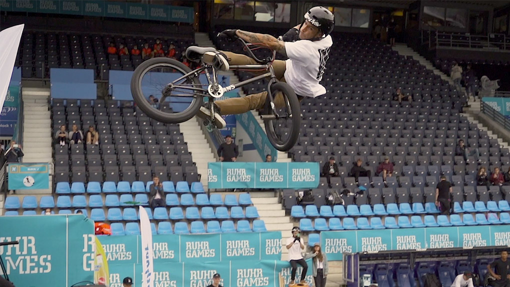 Hier entlang für die Highlights des BMX-Minirampcontests auf den Ruhr Games 2021 im Vonovia Ruhrstadion Bochum.