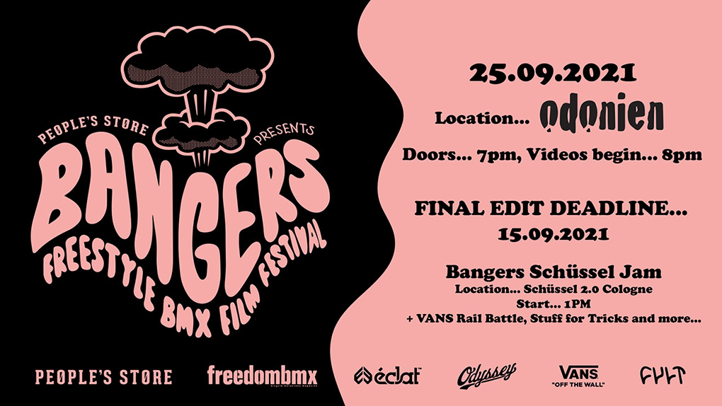 Das Bangers Freestyle Film Festival 2021 findet am 25. September im Kölner Odonien statt