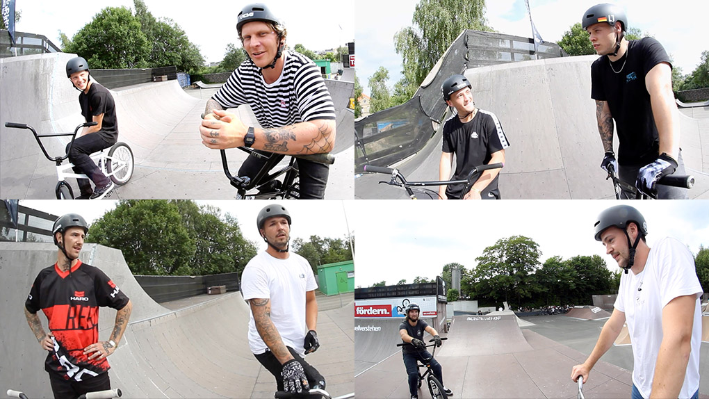 Während der Parkviertelfinalläufe beim "Game of BIKE"-Turnier im Schlachthof Flensburg gingen nicht nur Fahrradteile zu Bruch.