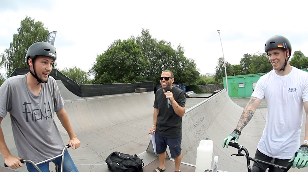 Hier entlang für das Parkfinale beim "Game of BIKE"-Turnier 2021 im Schlachthof Flensburg zwischen Timo Schulze und Vincent Unrath.