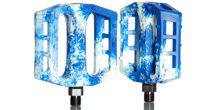 BMX Pedale von Demolition Parts in blau