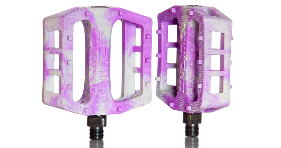 BMX Pedale von Demolition Parts in lila