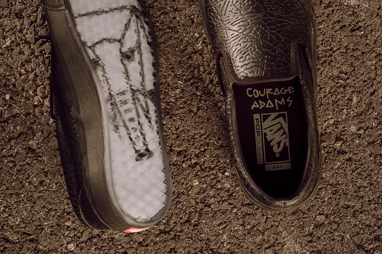 Courage Adams Slip-on BMX Colorway von VANS hat eine transparente Sohle