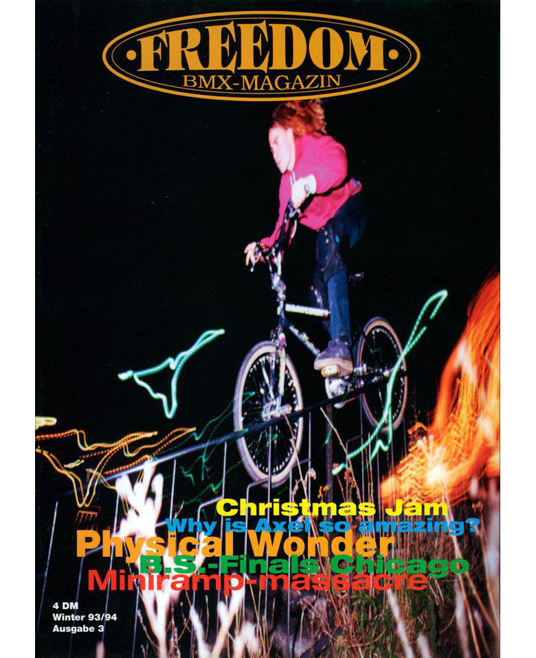 Axel Reichertz auf dem Cover von Ausgabe 3 des freedombmx Magazins aus dem Jahre 1994
