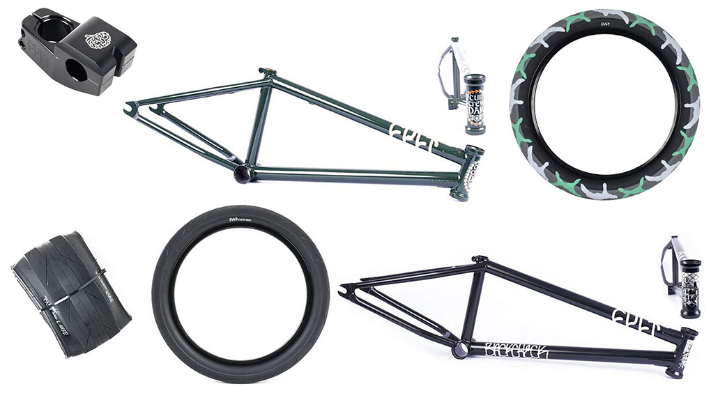 Sehr lange und sehr kurze Rahmen, Faltreifen und vieles mehr: Bei Traffic Distribution sind neue Produkte von der Cult Crew reingekommen.