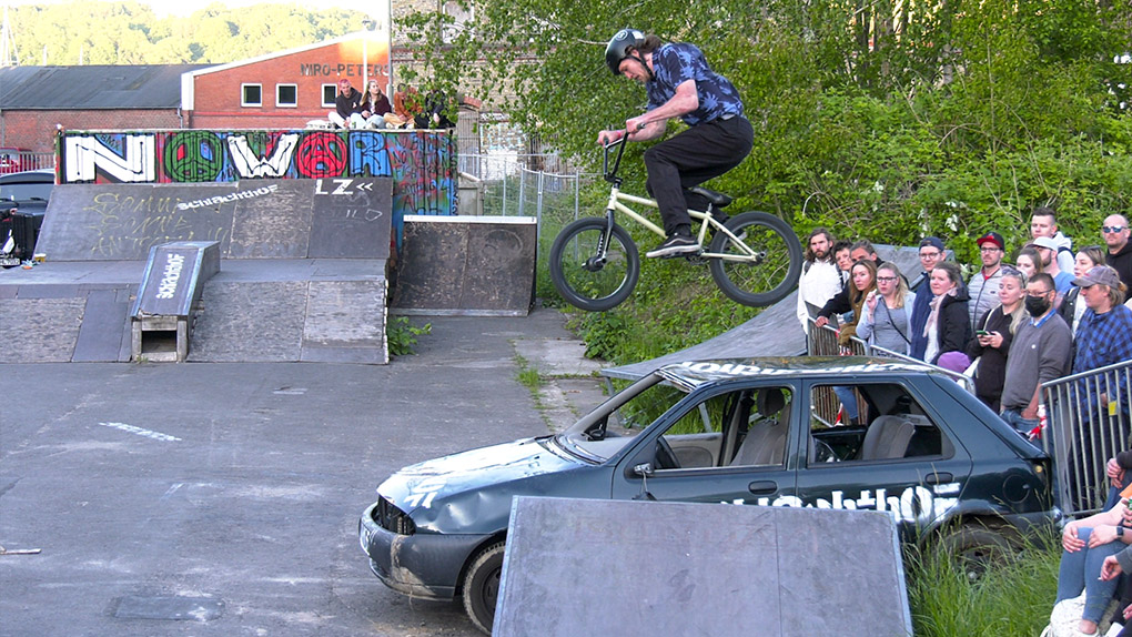 Als Warmup für die erste Party des Butcher Jam 2022 wurde die Streetfläche im Schlachthof Flensburg auseinandergenommen.