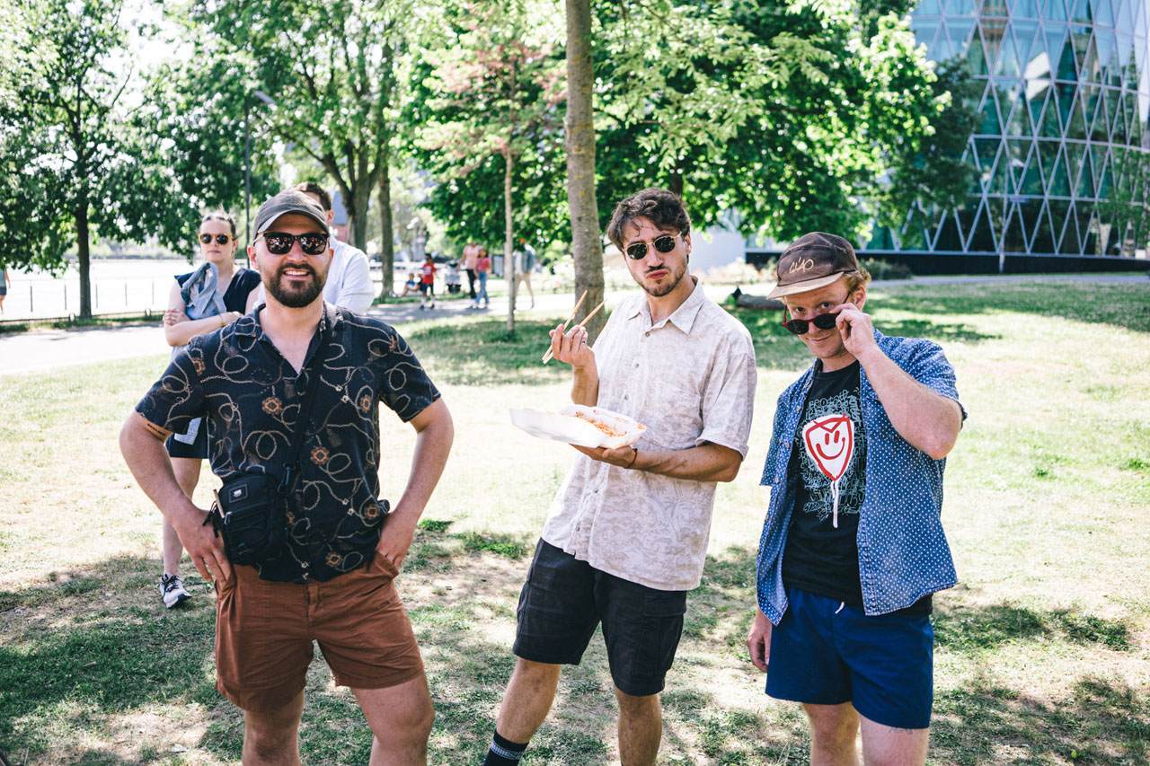 V. l. n. r.: Arian Belluli, Chelius und Slaytanic