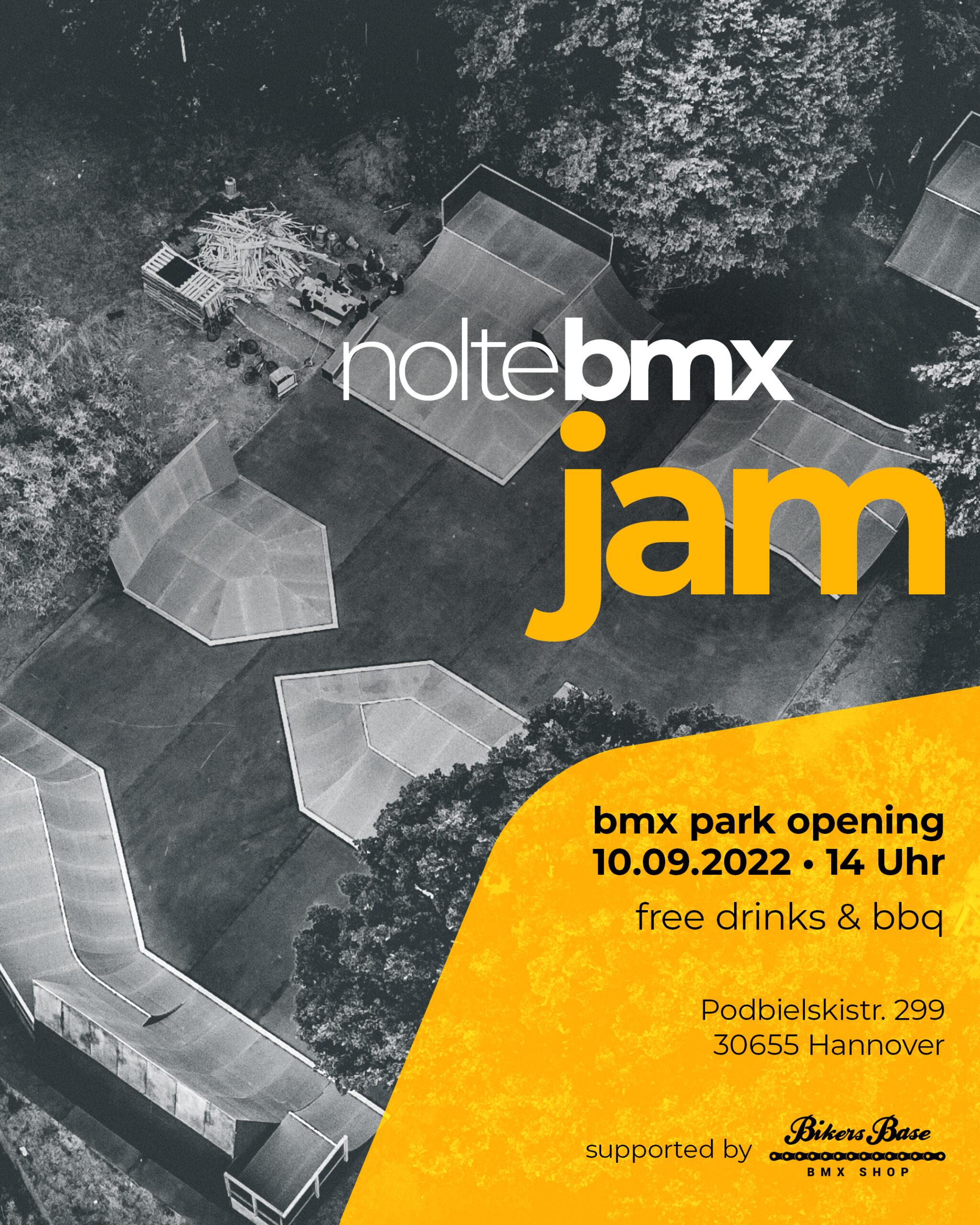 Am 10.09.2022 wird der neue BMX-Park am Jugendzentrum Buchholz in Hannover mit einem dicken Jam eingeweiht. Weitere Infos und Fotos vom Park gibt es hier.