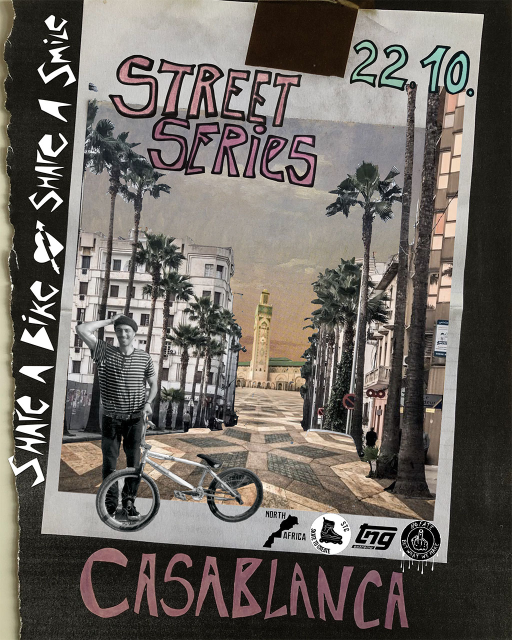 Viele Fahrer aus Afrika bekommen kein Visum für Europa, also veranstaltet Share A Bike | Share A Smile einfach einen großen Jam in Casablanca