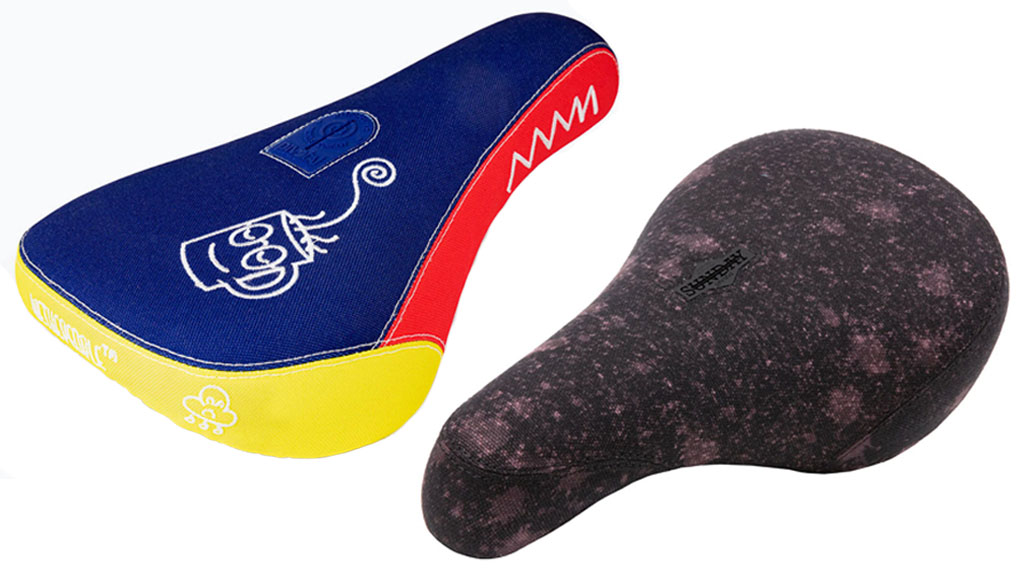 Brett SIlva und Dan Banks haben sich für Sunday Bikes respektive Wethepeople BMX kreativ ausgetobt. Hier sind ihre beiden neuen Signaturesättel.