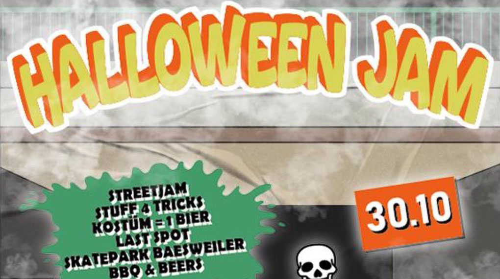 Beim Halloween Jam in Alsdorf werden erst einige Streetspots durchmassiert und dann geht es noch in den neuen Betonpark in Baesweiler. Mehr dazu hier.
