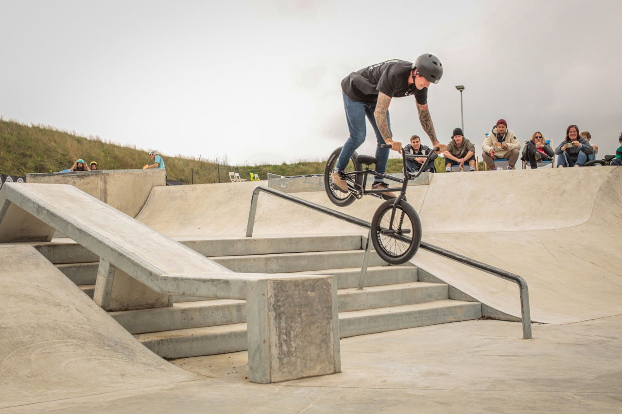 Christian Feltan, schneller Hanger auf dem Streetparcours