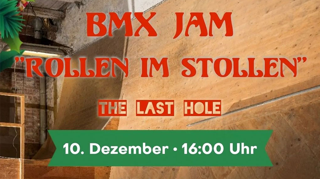 Terminkalender aufgemacht, am 10. Dezember 2022 steht im The Last Hole Skatepark in Hohenfichte "Rollen im Stollen" auf dem Programm. Hier erfährst du mehr.
