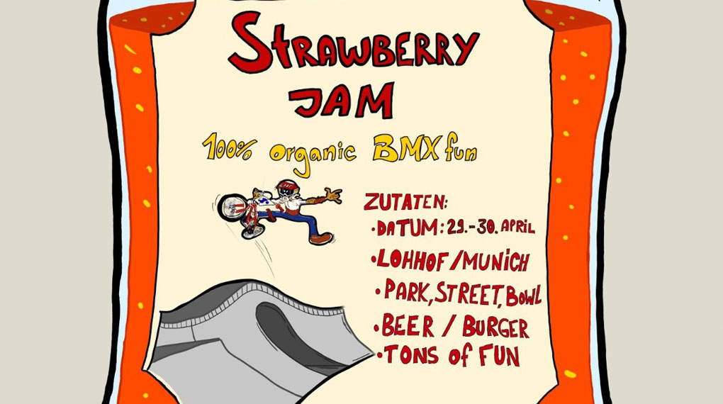 Auf dem Strawberry Jam vom 29.–30. April 2023 erwarten dich iM Skatepark Lohhof zwei Tag randvoll mit purem BMX-Spaß. Hier erfährst du mehr.