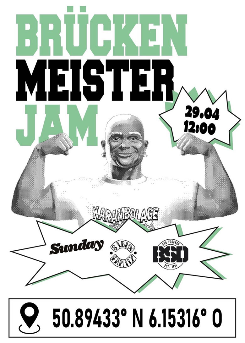 Du liebst es rough? Am 29. April 2023 findet an einem DIY-Spot unter einer Brücke nahe Baesweiler der Brückenmeisterjam statt. Hier erfährst du mehr.