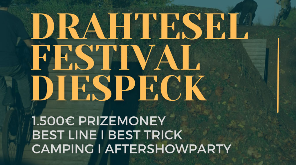 Die Gemeinde Diespeck und CT BMX Freestyle laden vom 03.–04. Juni 2023 zum Drahteselfestival auf dem Gossler Bikepark ein. Hier erfährst du mehr.