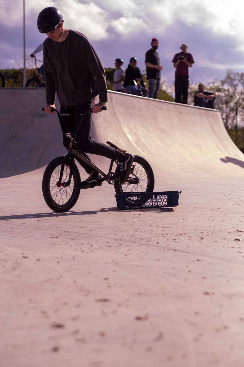 Der Kisten-rutschen-Contest war einer der vielen sportlichen Höhepunkte des Events!