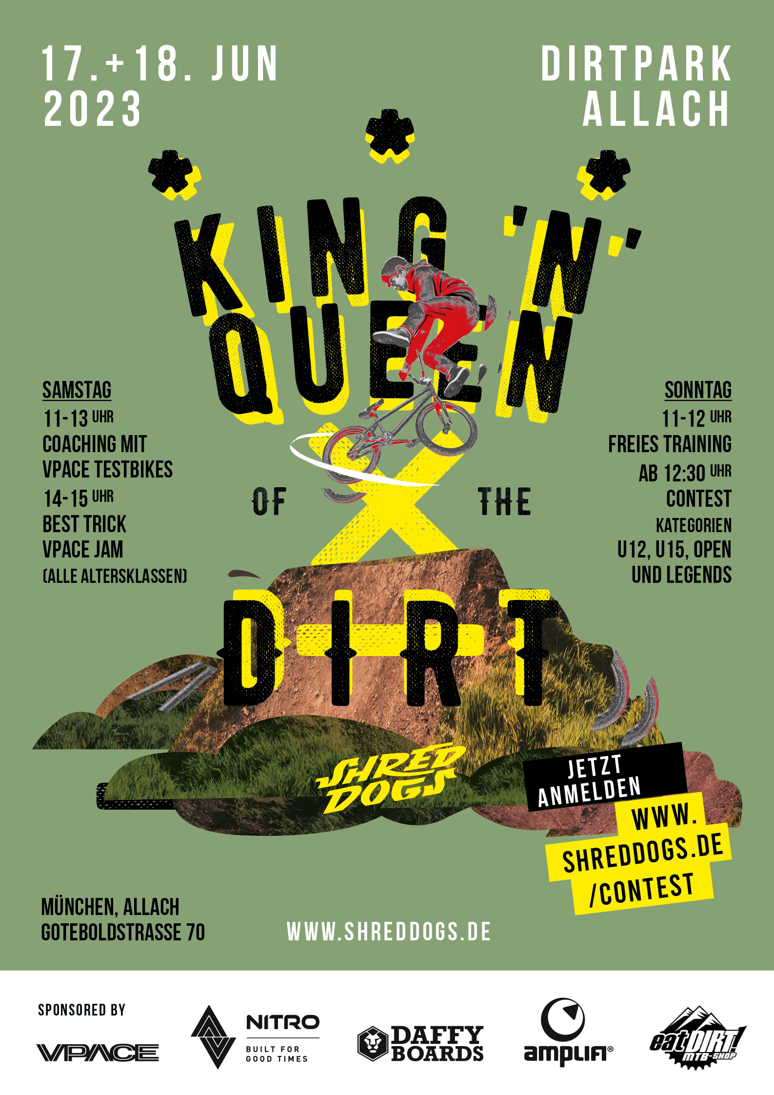 Nach der erfolgreichen Premiere vor zwei Jahren geht derKing´n´Queen of the Dirt vom 17.–18. Juni 2023 in die zweite Runde. Hier erfährst du mehr.