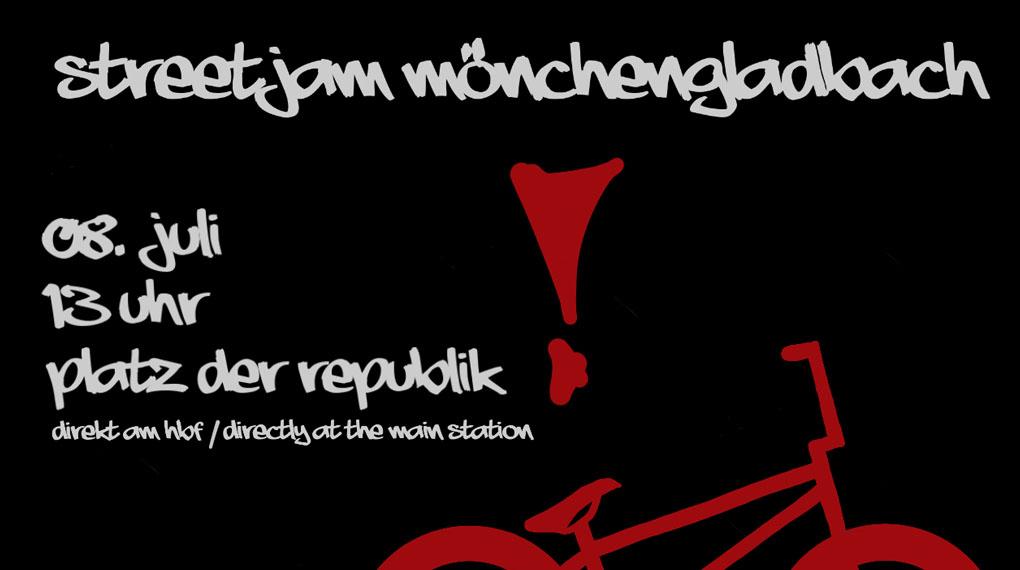 Für Kurzentschlossene: In Mönchengladbach findet am 08. Juli 2023 ein spontaner Streetjam statt. Treffpunkt ist um 13 Uhr am Platz der Republik.
