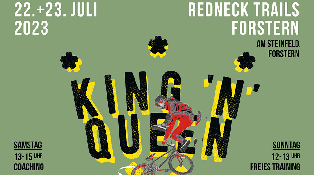 Die ShredDogs laden vom 22.–23. Juli 2023 zum King & Queen of the Dirt an den Redneck Trails in Fostern ein. Hier erfährst du mehr.