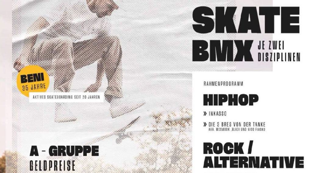 Am 19. August 2023 findet im Skatepark Geldern ein BMX- und Skatecontest statt, der unter anderem vom kunstform BMX Shop unterstützt wird. Mehr dazu hier.