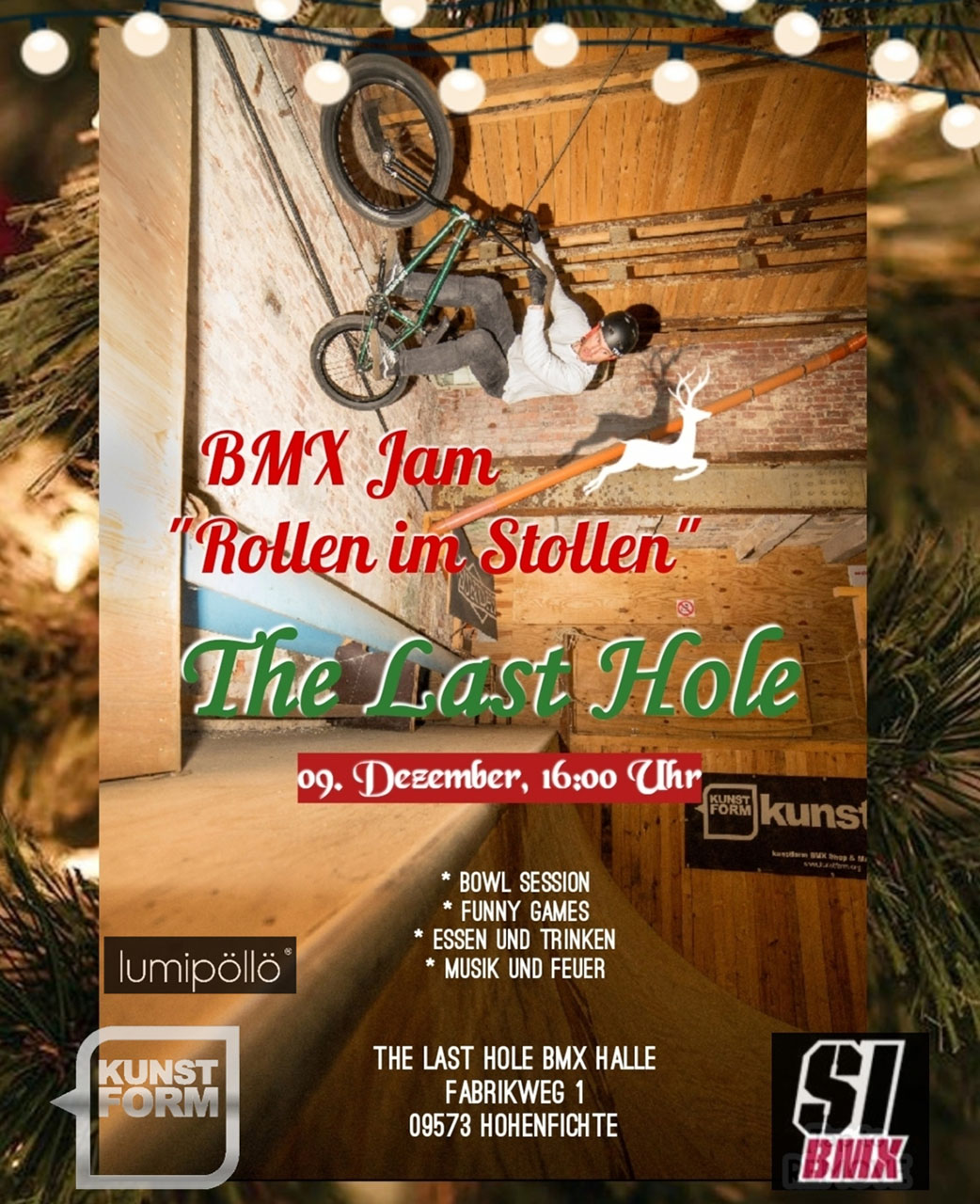 Ho, ho, ho! Auch in diesem Jahr lädt The Last Hole Skatepark in Hohenfichte wieder zu einer vorweihnachtlichen Runde "Rollen im Stollen" ein.
