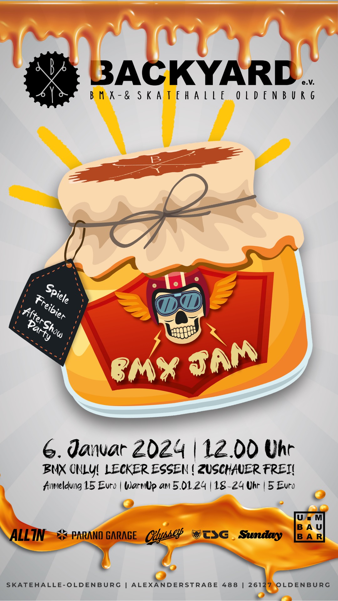 Das neue BMX-Jahr geht gleich gut los – und zwar am 06. Januar 2024 mit dem New Years Jam in der Backyard Skatehalle Oldenburg. Mehr dazu hier.