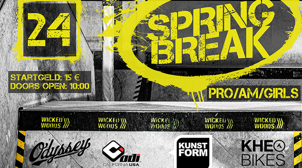 Die BMX-Parkcontestsaison startet auch in diesem Jahr wieder mit dem Springbreak in der Wicked Woods Wuppertal. Mehr dazu hier.