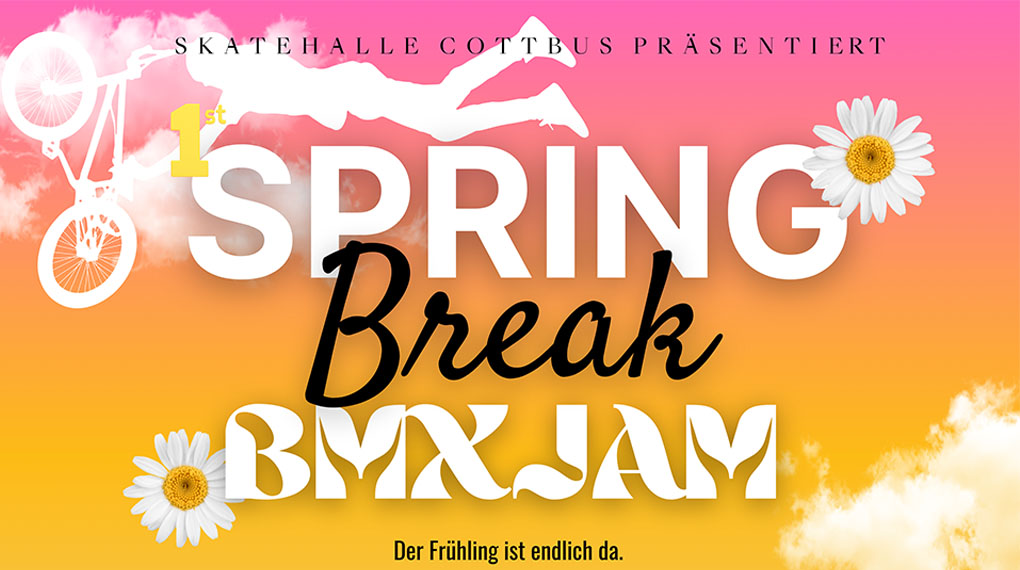 Am 16. März 2024 geht es in der Rollsporthalle des Cottbus Wheel e. V. beim 1. Springbreak BMX Jam ever rund. Hier erfährst du mehr!