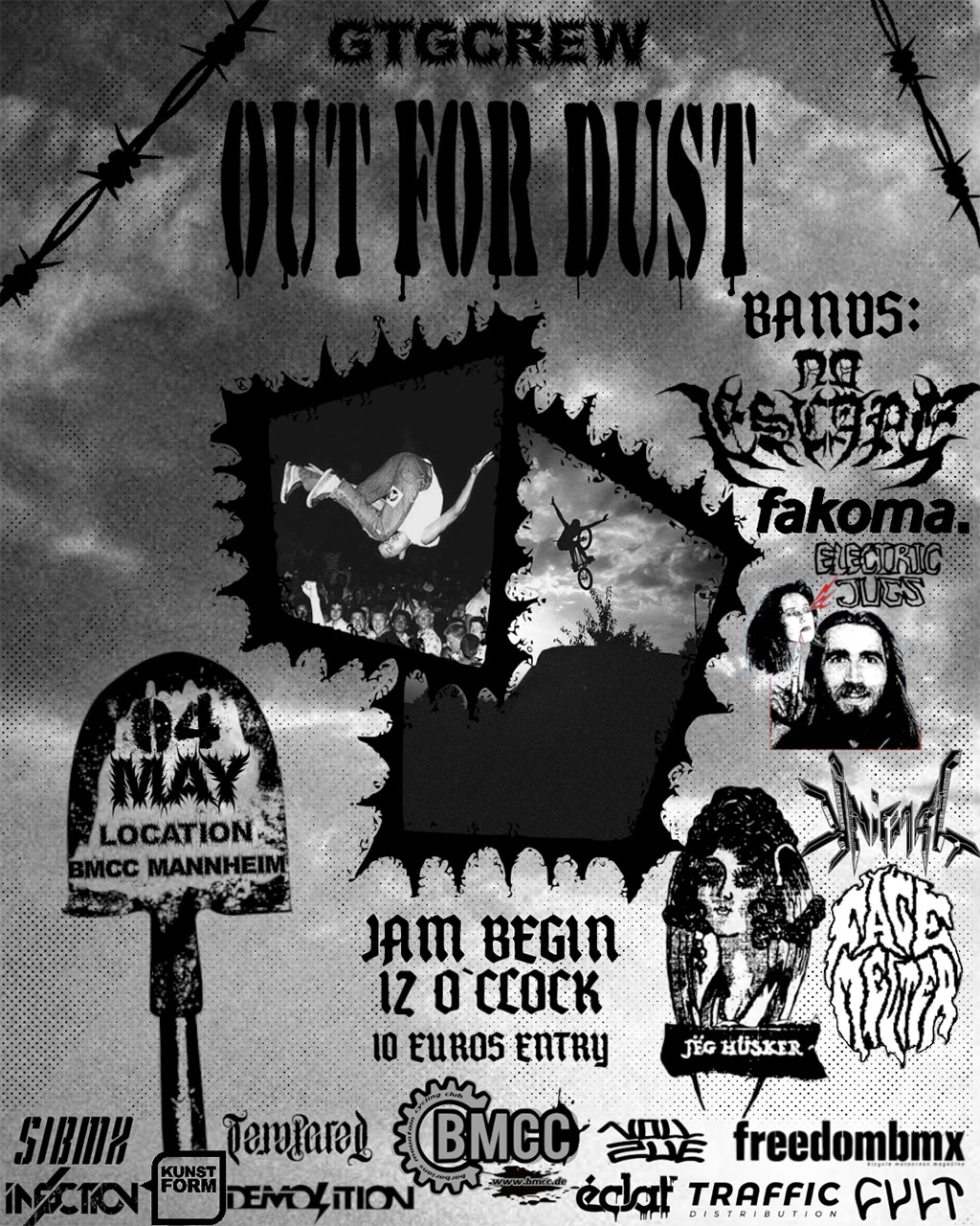 BMX trifft Punk und Hardcore! Die GTG Crew lädt am 04. Mai 2024 zu einem dicken Jam mit anschließender Aftershowparty ins BMCC Mannheim.