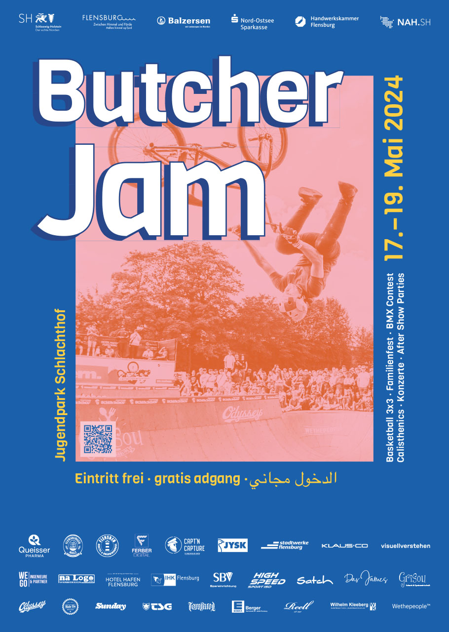 Moin! Die Sportpiraten laden auch in diesem Jahr über Pfingsten wieder zum Butcher Jam in den Schlachthof Flensburg. Hier erfährst du mehr.