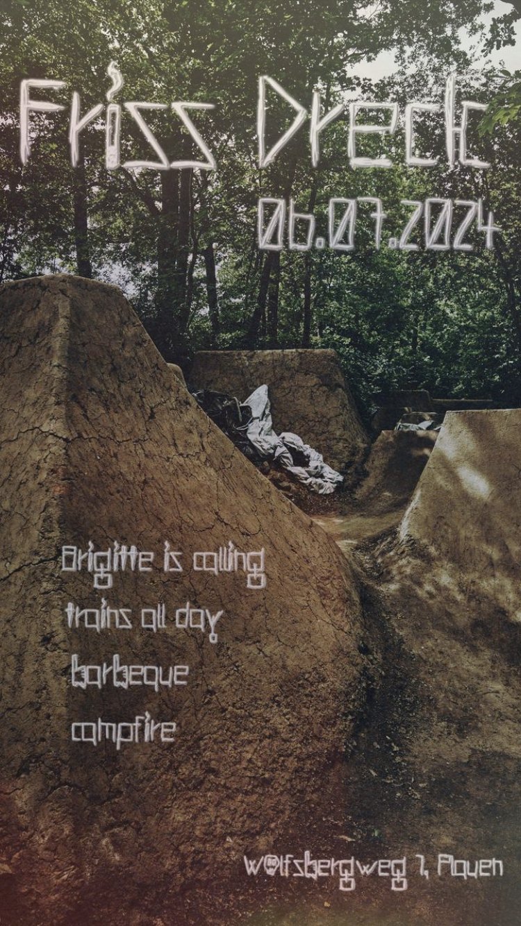 Brigitte is calling! Am 06.07.2024 geht der legendäre Friss Dreck Jam auf den Sturmbahntrails in Plauen in die nächste Runde!
