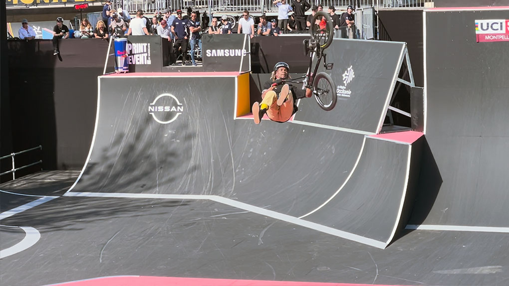 Obwohl einige der üblichen Verdächtigen fehlten, ging es beim UCI BMX Park Practice auf dem FISE 2024 in Montpellier dennoch gut zur Sache.