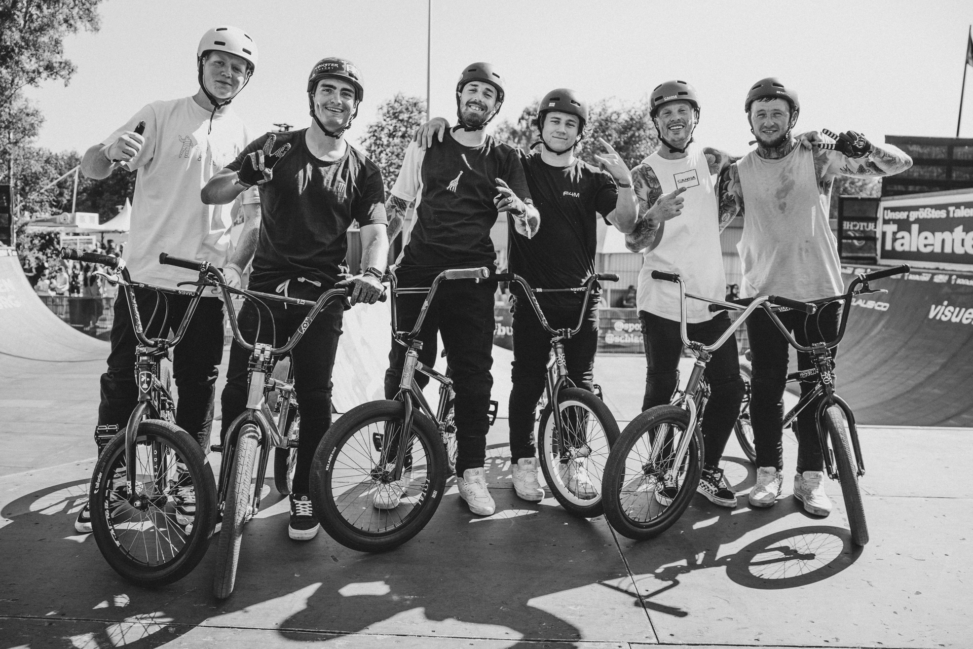 V. l. n. r.: Reef Way, Bryce Tyron, Jack Watts, Miller Temple, James Jones, Ash Finlay