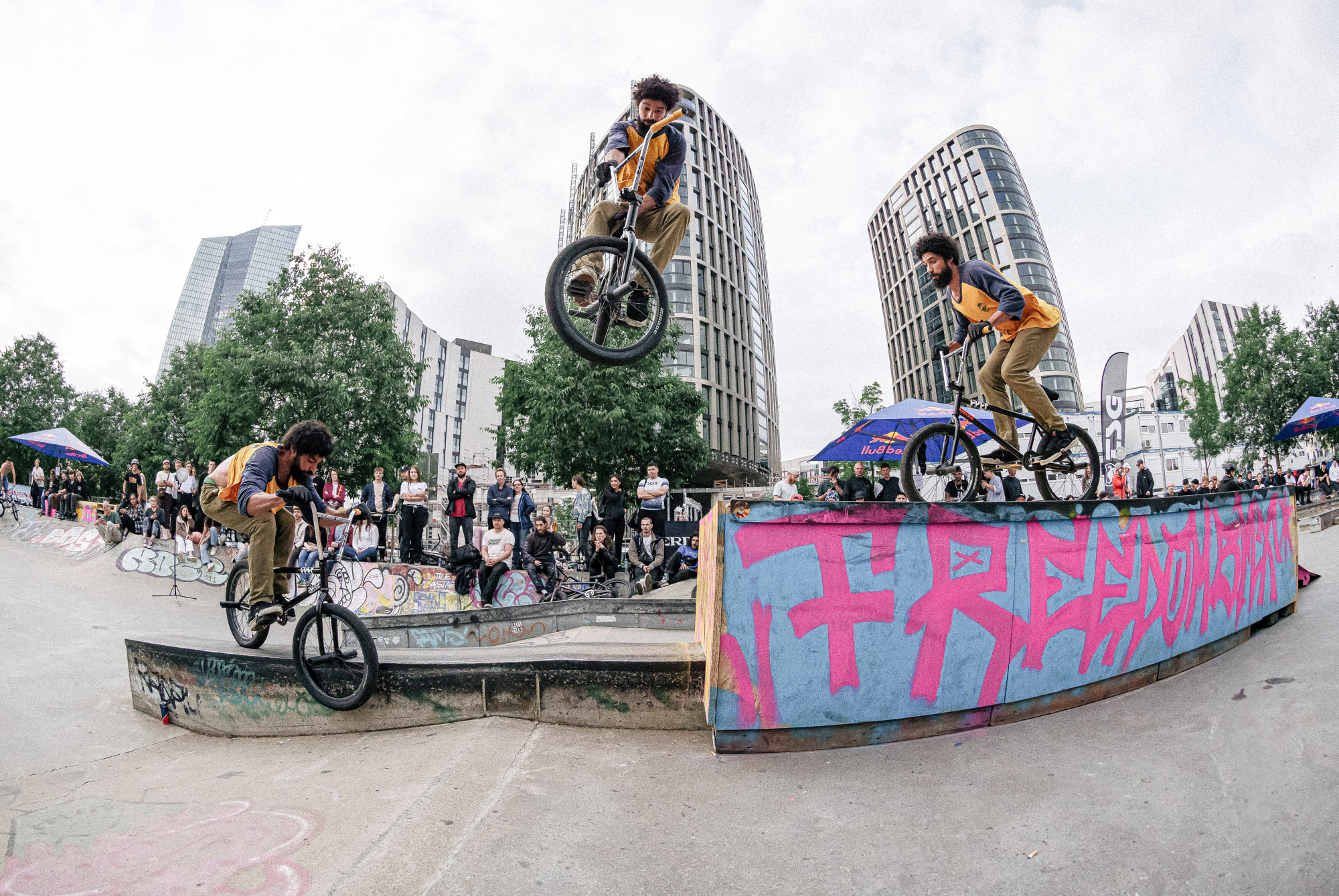 Das arme Peg! AK testet, ob er diesmal sein Vorderrad auch wirklich festgezogen hat