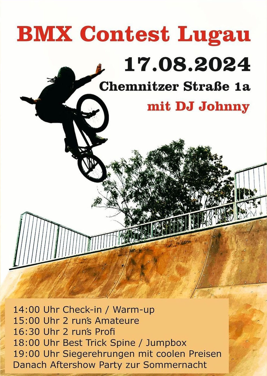 Am 17. August findet auf der Minirampenanlage im Lugau/Erzgeb. ein Minirampencontest für Amateure und Profis statt. HIer findest du die wichtigsten Infos!